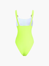 Neon Light Cutout One Piece Swimsuit